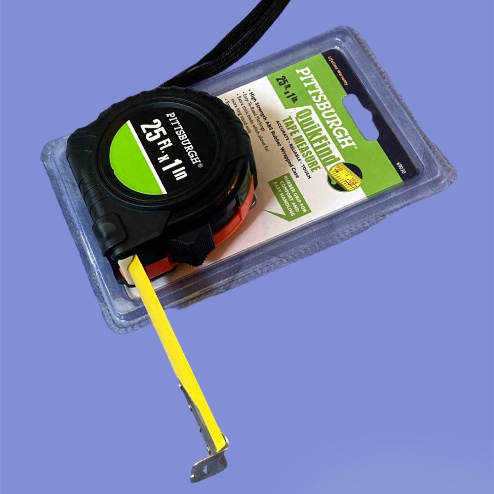 Pittsburgh Quick Find Tape Measure 25ft by 1 inch - New